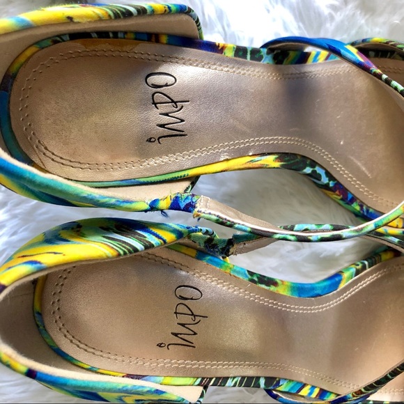 Impo Tie Dye Animal Print Stiletto Heel Sandals - Picture 6 of 8